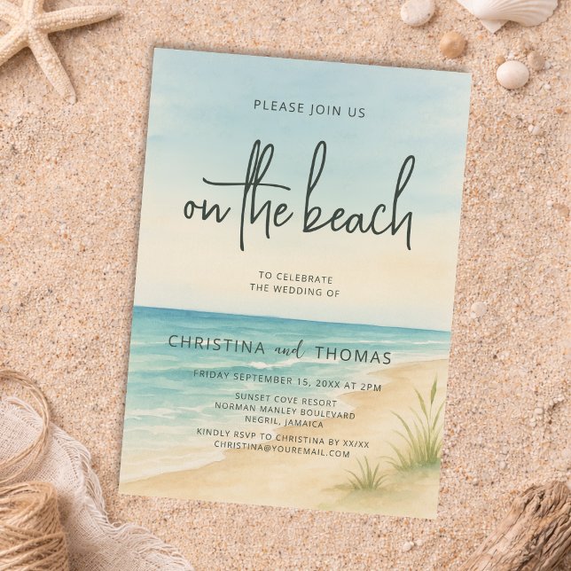 Invitation Elopement Beach Wedding (Créateur téléchargé)