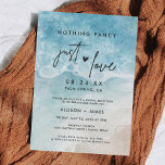 Invitation Elopement Beach Wedding Reception<br><div class="desc">Black Nothing Fancy Just Love Elopement Reception
Add custom text to the back to provide any additional information needed for your guests.</div>