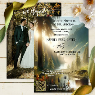 Invitation Elopement Heureux Jamais Après La Photo Mariage