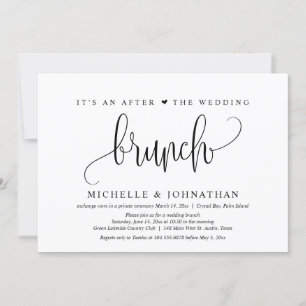 Invitation Elopement mariage, Après Le Brunch Mariage