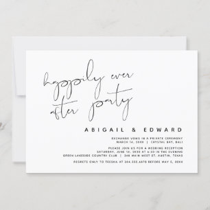Invitation Elopement mariage, Heureusement Jamais Après La Fê