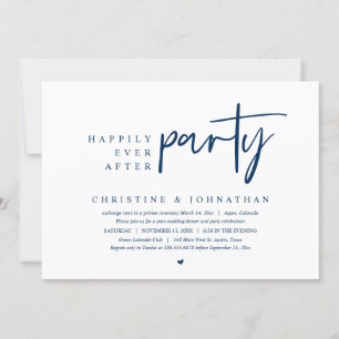 Invitation Elopement mariage, Heureusement Jamais Après La Fê