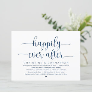 Invitation Elopement mariage, Heureusement Jamais Après La Fê