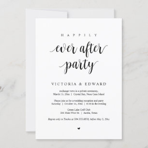 Invitation Elopement mariage, Heureusement Jamais Après La Fê