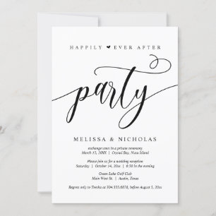 Invitation Elopement mariage, Heureusement Jamais Après La Fê