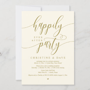 Invitation Elopement mariage, Heureusement Jamais Après La Fê