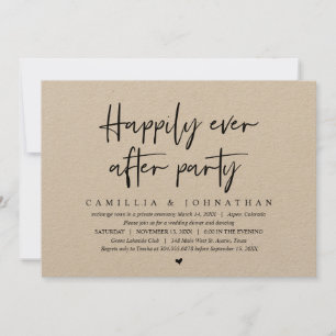 Invitation Elopement mariage, Heureusement Jamais Après La Fê