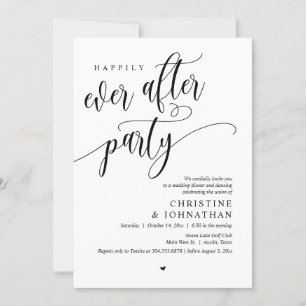 Invitation Elopement mariage, Heureusement Jamais Après La Fê
