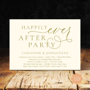 Invitation Elopement mariage, Heureusement Jamais Après La Fê