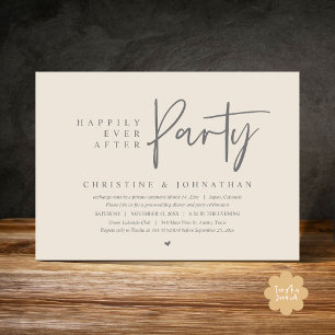 Invitation Elopement mariage, Heureusement Jamais Après La Fê
