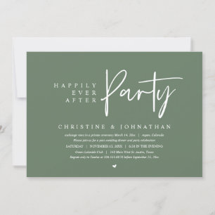 Invitation Elopement mariage, Heureusement Jamais Après La Fê