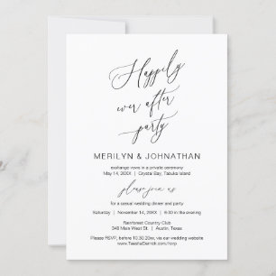 Invitation Elopement mariage, Heureusement Jamais Après La Fê
