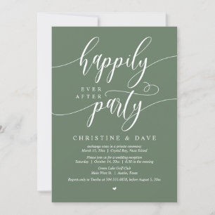 Invitation Elopement mariage, Heureusement Jamais Après La Fê