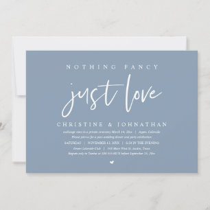 Invitation Elopement mariage, Rien De Chic, Juste Amour