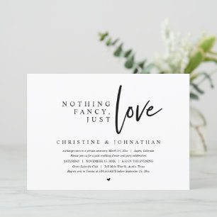 Invitation Elopement mariage, Rien De Chic, Juste Amour
