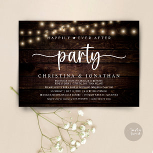 Invitation Elopement Mariage Rustique, Heureusement Jamais Ap