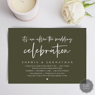 Invitation Elopement moderne, Après la célébration mariage
