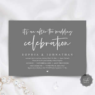 Invitation Elopement moderne, Après la célébration mariage