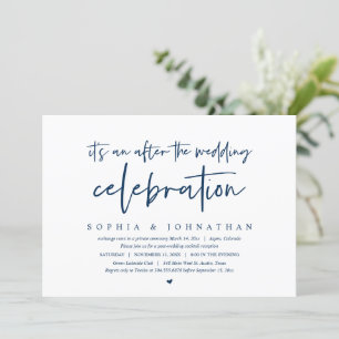 Invitation Elopement moderne, Après la célébration mariage En