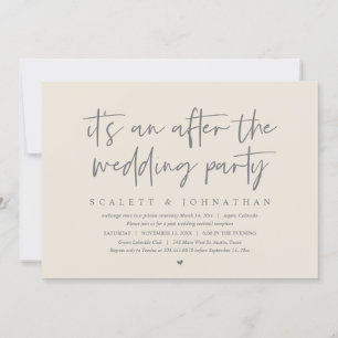 Invitation Elopement moderne, après la fête de mariage
