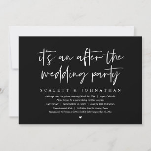 Invitation Elopement moderne, après la fête de mariage