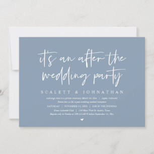 Invitation Elopement moderne, après la fête de mariage