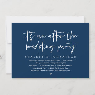 Invitation Elopement moderne, après la fête de mariage