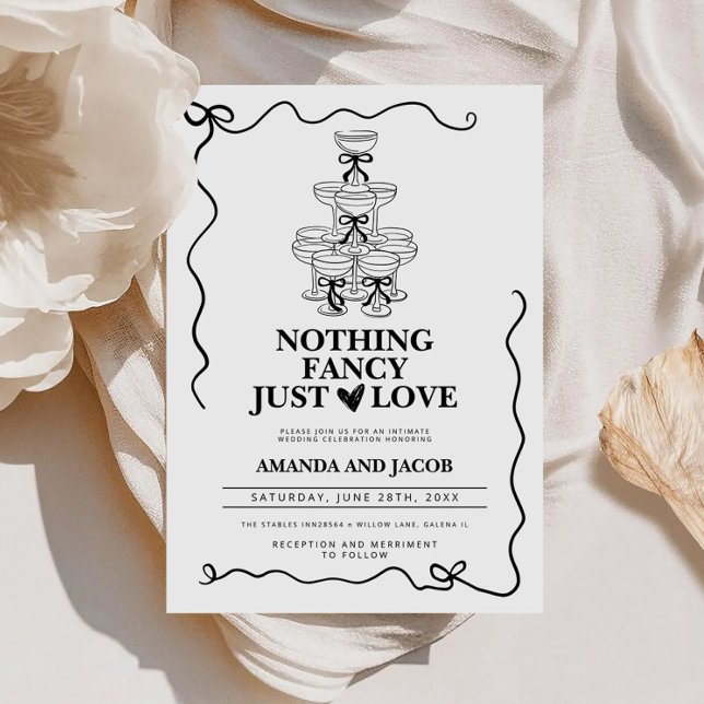 Invitation Elopment Nothing Fancy Just Love Mariage (Créateur téléchargé)