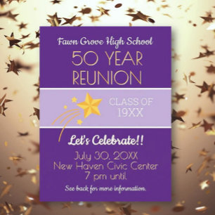 Invitation Em ! Carte postale Réunion de 50e class