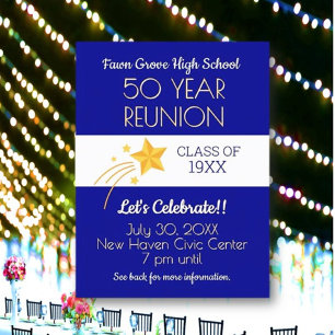 Invitation Em ! Carte postale Réunion de 50e class