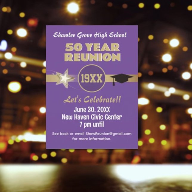 Invitation Em ! Toute année Classe Reunion Carte p (Créateur téléchargé)