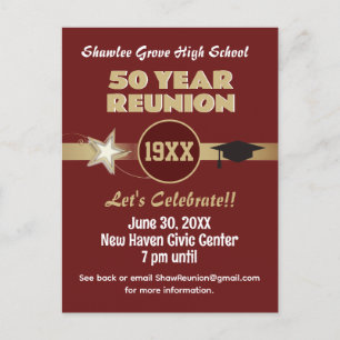 Invitation Em ! Toute année Classe Reunion Carte p