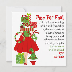 Invitation Emballage de cadeaux impossible