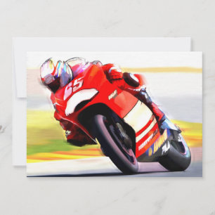 Invitation Emballage de la moto rouge
