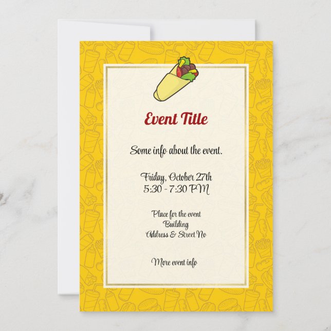 Invitation Emballage sandwich Tortilla (Dos)