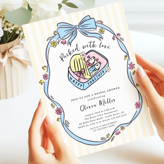 Invitation Emballé De Fête des mariées D'Amour (Créateur téléchargé)