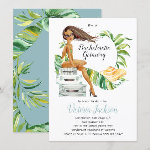 Invitation Emballez vos sacs Bagages Bachelorette Getaway