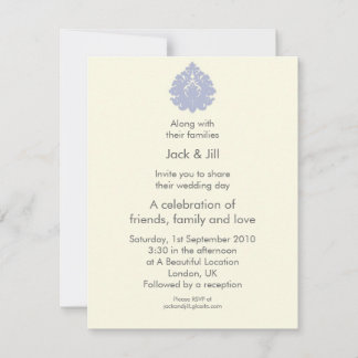 Invitation Emblème (bleu) 4,25x5,5