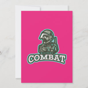 Invitation Emblème Combat Esports Logo du Guerrier Numériqu