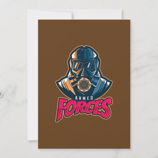 Invitation Emblème de jeu des forces armées | Logo tactique (Devant)