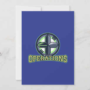 Invitation Emblème de jeu tactique Logo d'esports militaire