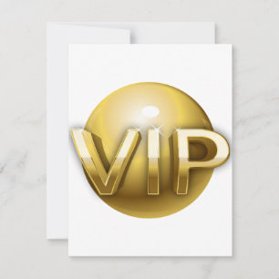 Invitation Emblème VIP Luxe 3D Or