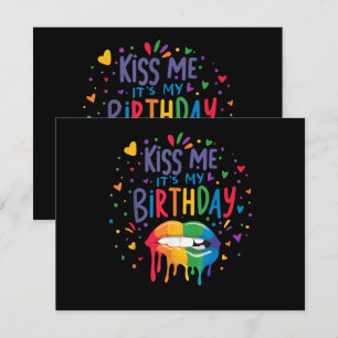 Invitation Embrasse-moi, c'est mon anniversaire