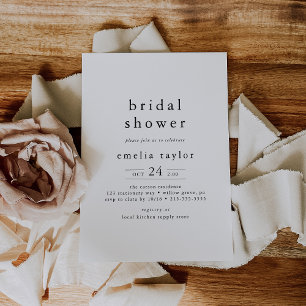Invitation EMELIA Boho minimaliste Fête des mariées rustique