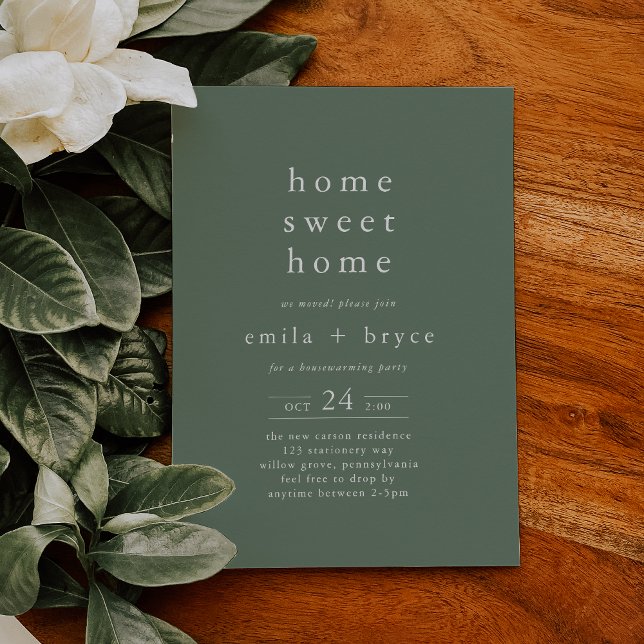 Invitation EMELIA Woodland Nature Forêt rustique Ménage domes (EMELIA Woodland Nature Rustic Forest Housewarming Invitation)