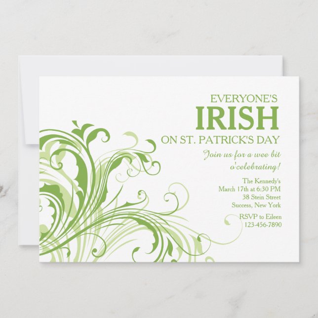 Invitation Emerald Ferns (Devant)