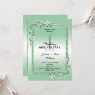 Invitation Emerald Gem & Parties scintillant 1er Mariage