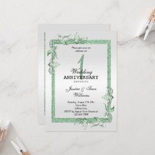 Invitation Emerald Gem & Parties scintillant & Platinum 1er M