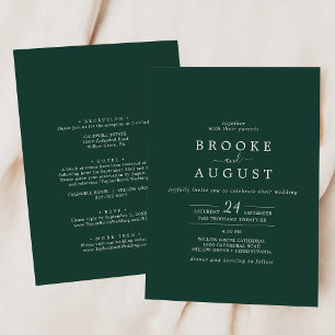 Invitation Emerald Green Coordonner tout en un Mariage