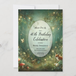 Invitation Emerald Green Enchanted Forest
